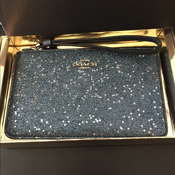 Authentic COACH Glitter Stars Crossbody with Card Holder Set